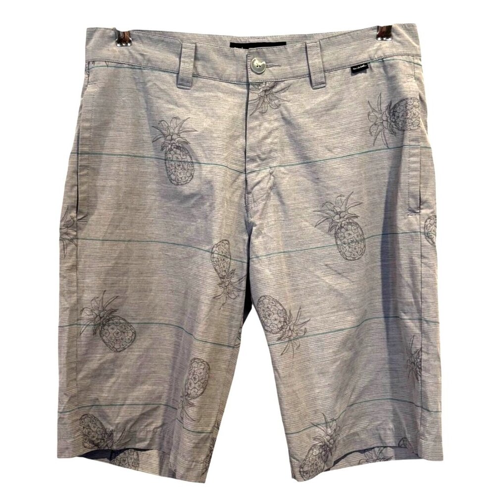 Travis Mathew Men's 32" Pineapple Flat Front Golf Shorts Like New!